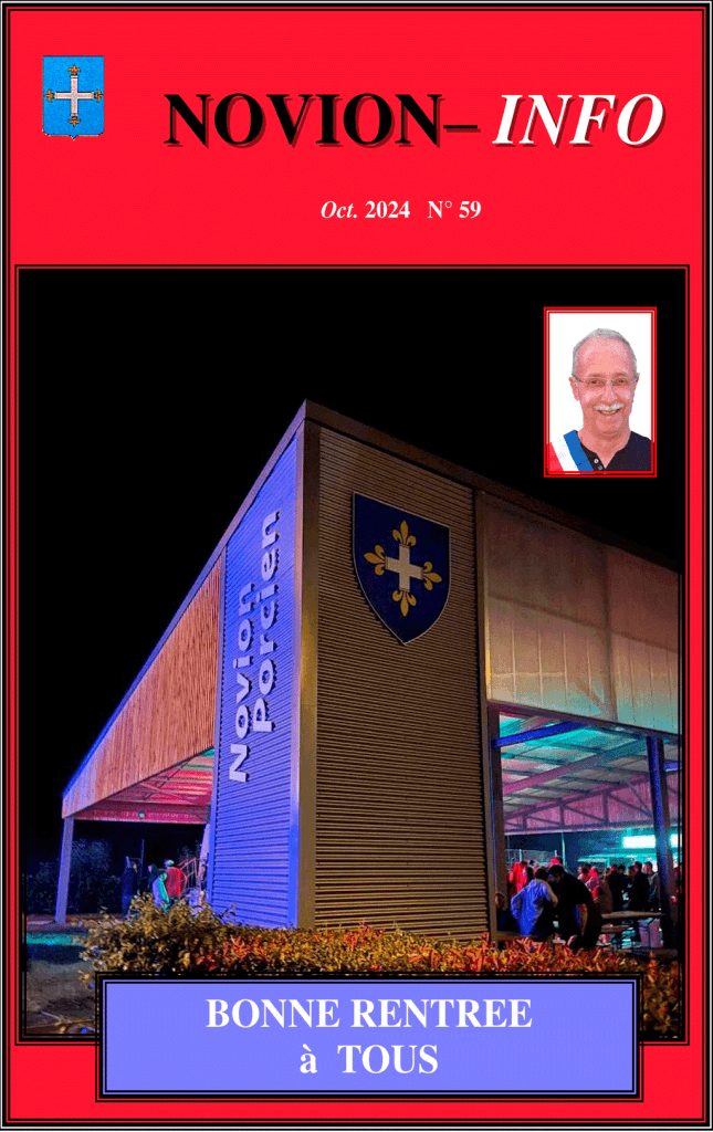 1ere page du journal de novion porcien d'Octobre 2024 n°59